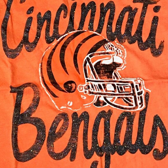 Cincinnati Bengals NFL 2012 Girls XL (12) "Glitter" Cotton NOS T-Shirt - Picture 2 of 7